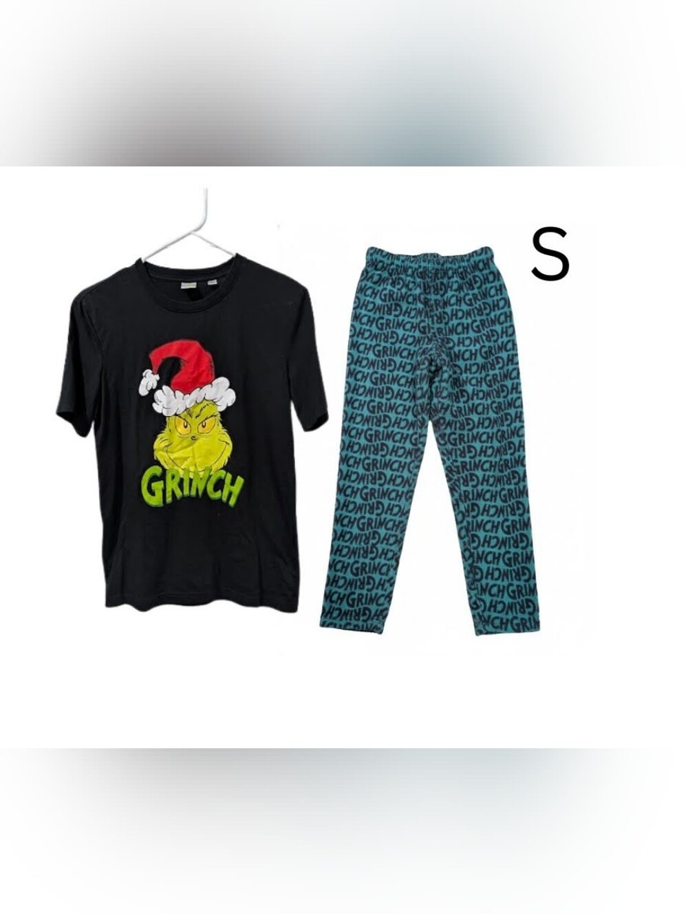 The Grinch Kids' Black & Teal Character Pajama Set